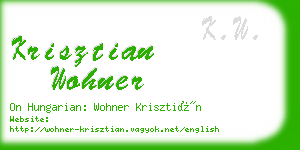 krisztian wohner business card
